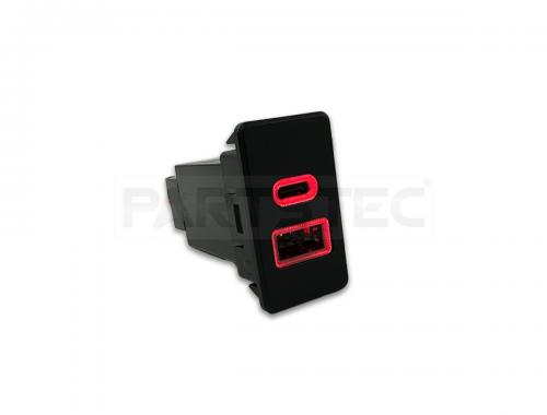 日産Aタイプ USB/USB-C搭載スイッチホールパネル