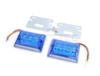 24V汎用 角型LEDサイドマーカー ダウンライト付き ブルー 2個