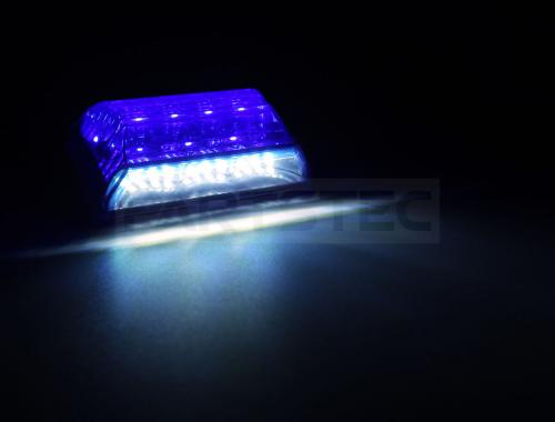 24V汎用 角型LEDサイドマーカー ダウンライト付き ブルー 2個