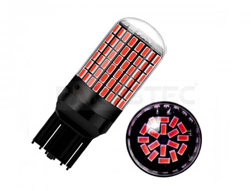 T20 LEDバルブ ダブル球 7443 レッド発光色 2個セット