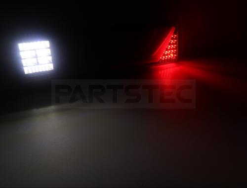 24V トラック 汎用 LEDテールランプ 左右セット ファイバー点灯 ウインカー点灯パターン 切り替え可能