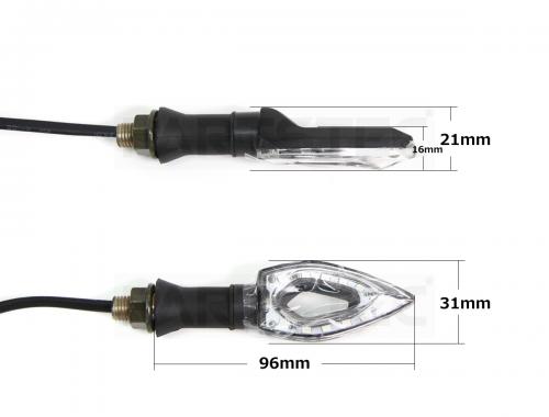 バイク LEDウインカー 2個セット Fタイプ