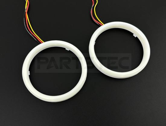 90Φ COB イカリングLED アンバー/ホワイト