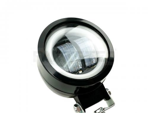 丸型 LEDワークライト 2個セット ブルーイカリング付き