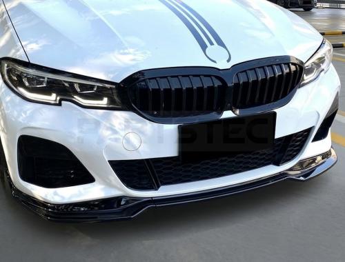 BMW 3シリーズ G20/G21 Mスポーツ専用 3分割フロントリップスポイラー ピアノブラック
