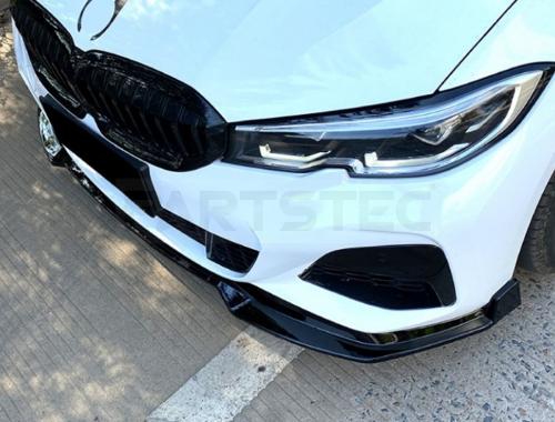 BMW 3シリーズ G20/G21 Mスポーツ専用 3分割フロントリップスポイラー ピアノブラック