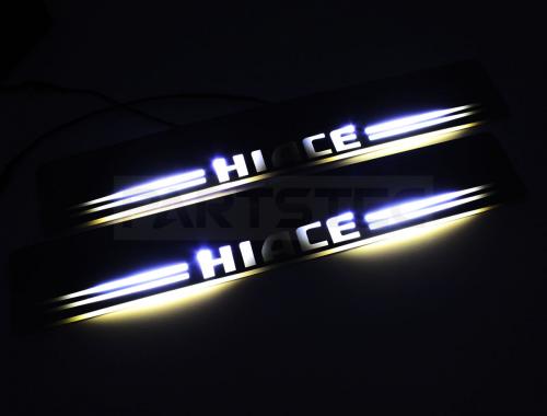 200系 ハイエース LEDスカッフプレート 流れる文字タイプ