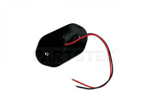 12V/24V汎用 メッキ LEDナンバー灯 ラバー製台座付き