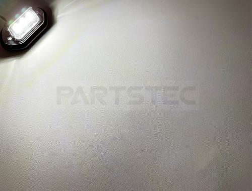 12V/24V汎用 メッキ LEDナンバー灯 ラバー製台座付き