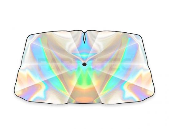 汎用 折り畳み傘型 虹色フロントサンシェード 142cm×76cm