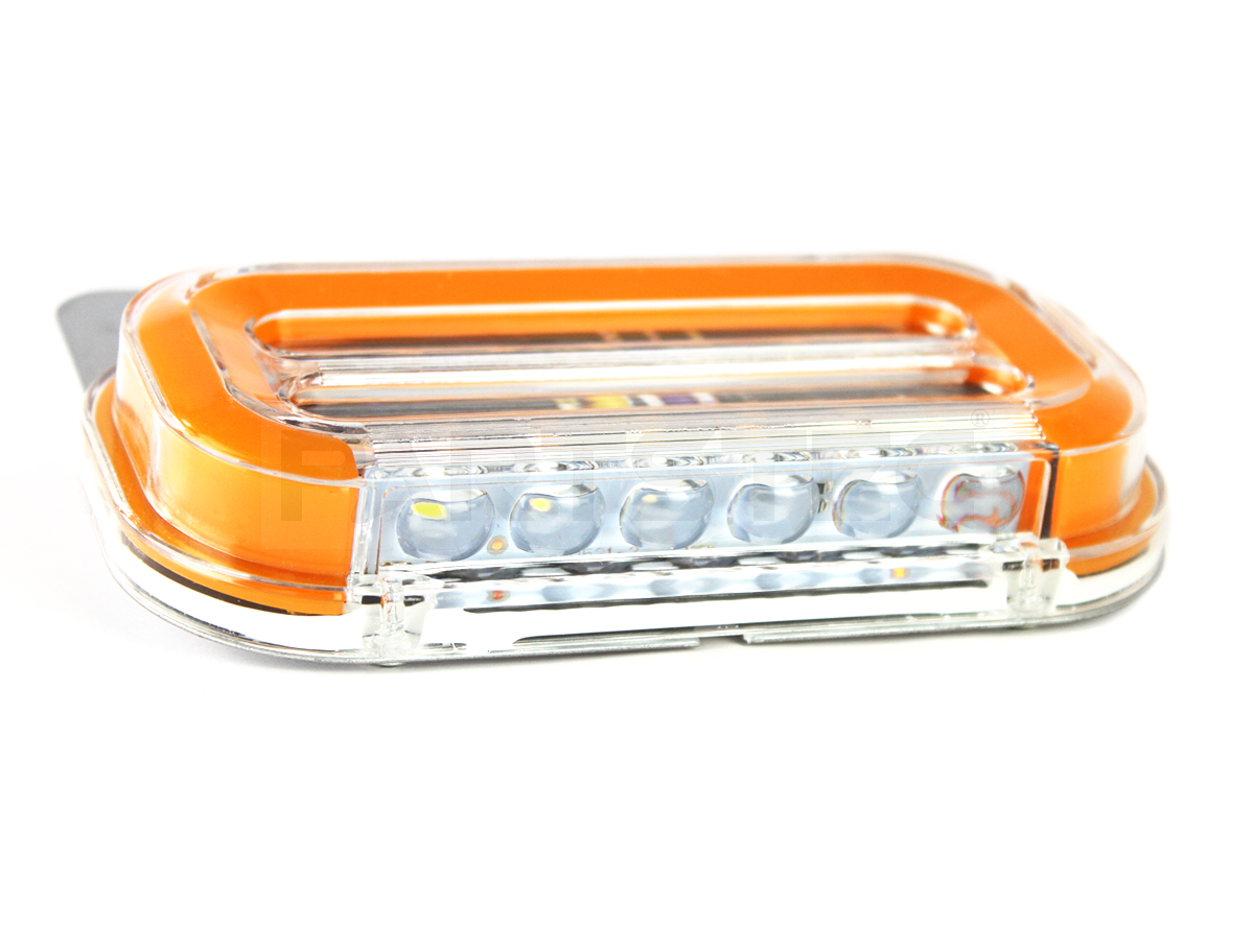 流れるウインカー機能搭載 LED サイドマーカー 2個セット オレンジ ダウンライト付 | カー用品通販 - PARTSTEC