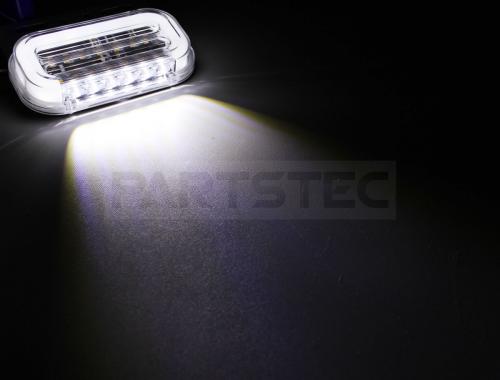 流れるウインカー機能搭載 LED サイドマーカー 2個セット ホワイト ダウンライト付