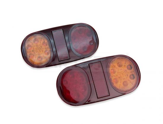 反射板付 12V/24V汎用 LEDテールランプ 2個セット