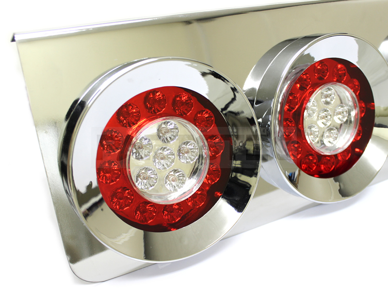 汎用 12V/24V 丸型 3連 ロケット LEDテールランプ 左右セット | カー用品通販 - PARTSTEC