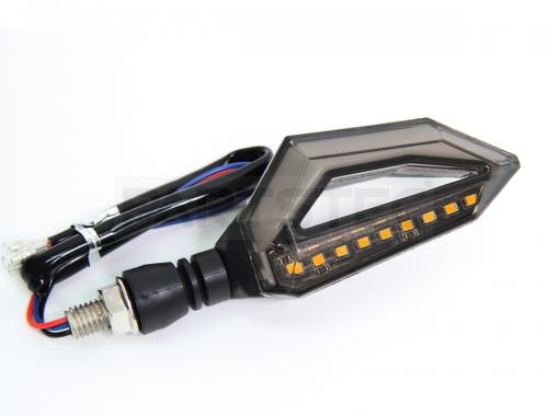 バイク 汎用 テールランプ付き LEDウインカー 2個 アンバー/レッド