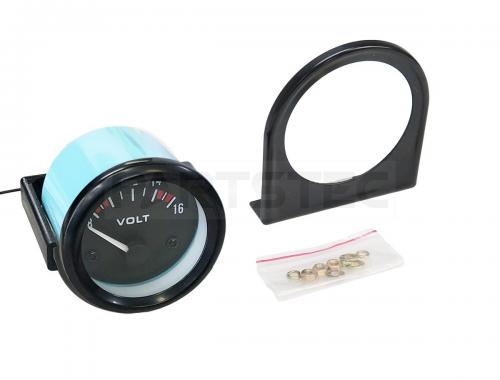 12V車汎用 電圧計 52mm LEDバックライト付き