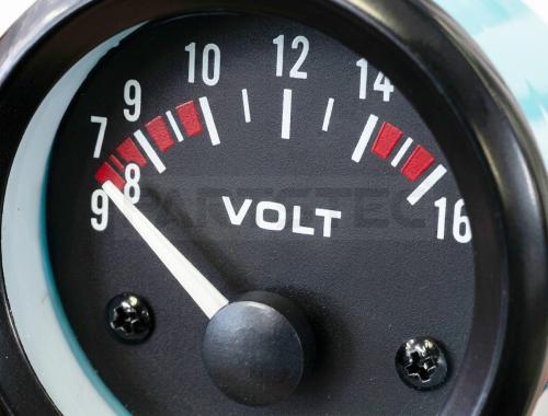 12V車汎用 電圧計 52mm LEDバックライト付き