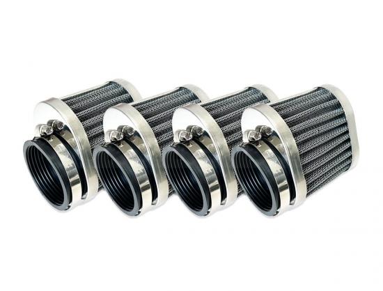 バイク汎用 50mm アルミメッシュパワーフィルター 4個セット