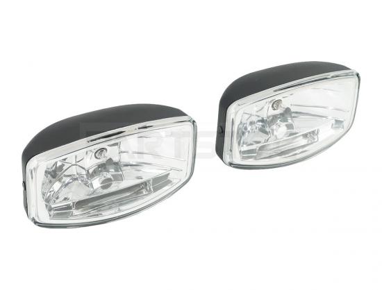 24Vトラック汎用  オーバルフォグランプ クリアレンズ 2個セット H7+LEDポジション