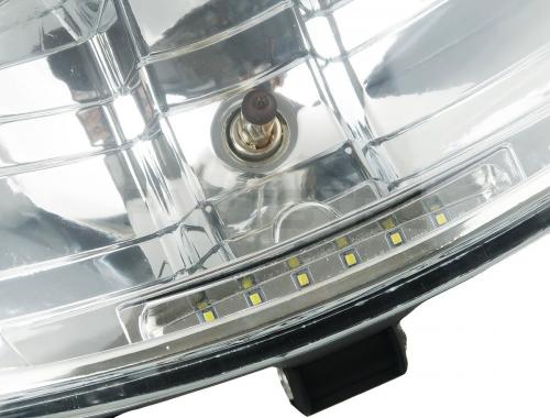 24Vトラック汎用  オーバルフォグランプ クリアレンズ 2個セット H7+LEDポジション