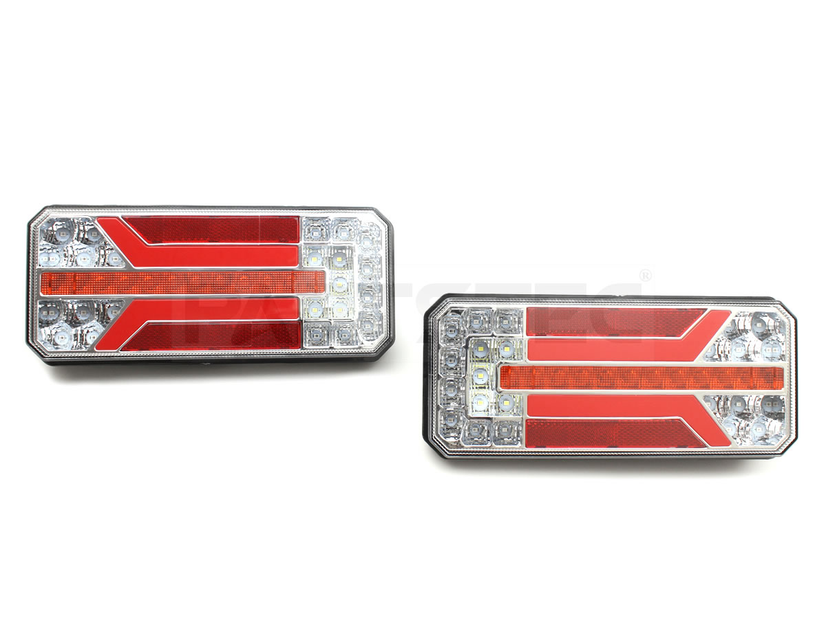 12V/24V トラック 汎用 LEDテールランプ 流れるウインカータイプ 左右セット タイプ2 | カー用品通販 - PARTSTEC