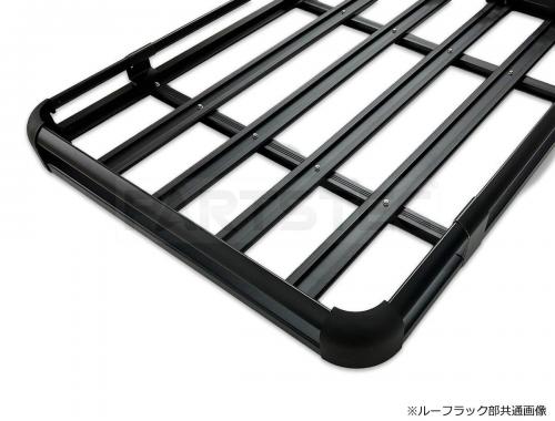 汎用 アルミルーフラック + ルーフバー 130cm ブラック