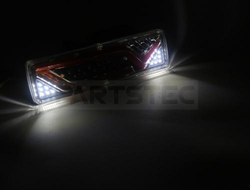 12V/24V兼用 LEDテールランプ シーケンシャルウインカー搭載 V型 左右セット
