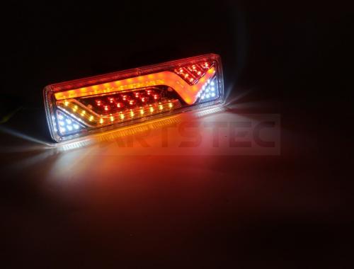 12V/24V兼用 LEDテールランプ シーケンシャルウインカー搭載 V型 左右セット