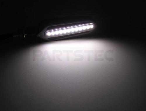 バイク LED 流れるウインカー 4個セット ホワイト レッド ポジション