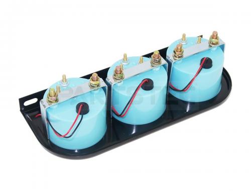 汎用 3連メーター パネル付き 油圧計 油温計 水温計 52mm