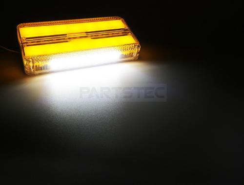 24V 汎用 角型 オレンジ LED サイドマーカー 2個セット