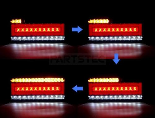 24V トラック 汎用 薄型 LED テールランプ 左右セット