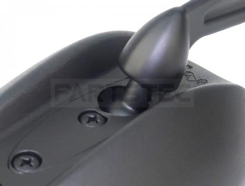 バイク汎用 アルミ製ミラー 左右セット パープルレンズ