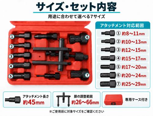 パイロットベアリングプーラーセット