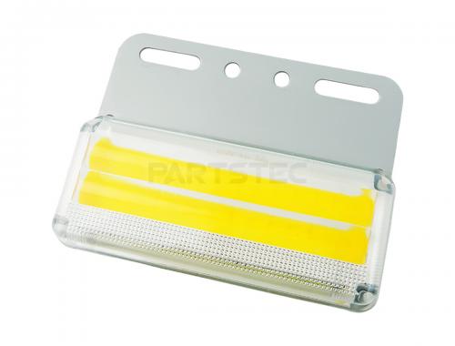 24V 汎用 角型 アンバー COB LED サイドマーカー 2個セット