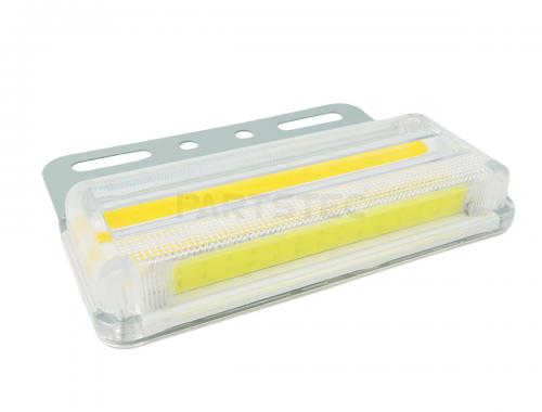 24V 汎用 角型 アンバー COB LED サイドマーカー 2個セット