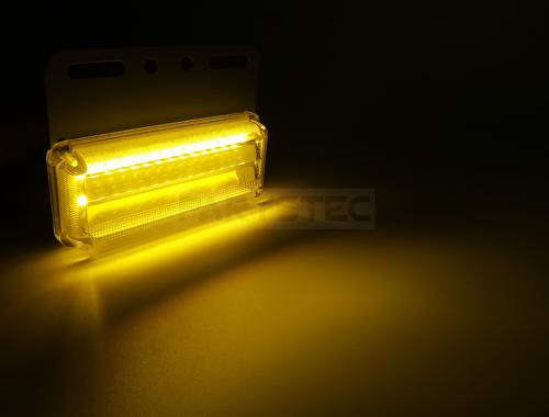 24V 汎用 角型 アンバー COB LED サイドマーカー 2個セット