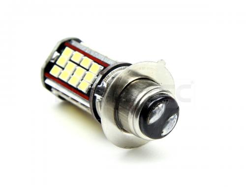 バイク用 6V P15D 3528SMD 56連 LED ヘッドライト Hi/Lo切替 ダブル球