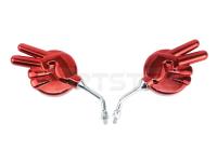 バイク汎用 じゃんけんミラー 左右セット チョキタイプ