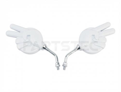 バイク汎用 じゃんけんミラー 左右セット チョキタイプ