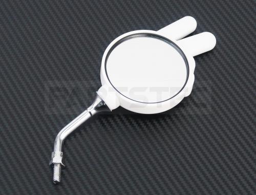 バイク汎用 じゃんけんミラー 左右セット チョキタイプ