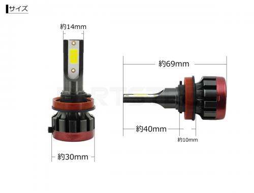 LEDフォグランプ バルブ H8/H11/H16 ライムグリーン色 2個セット