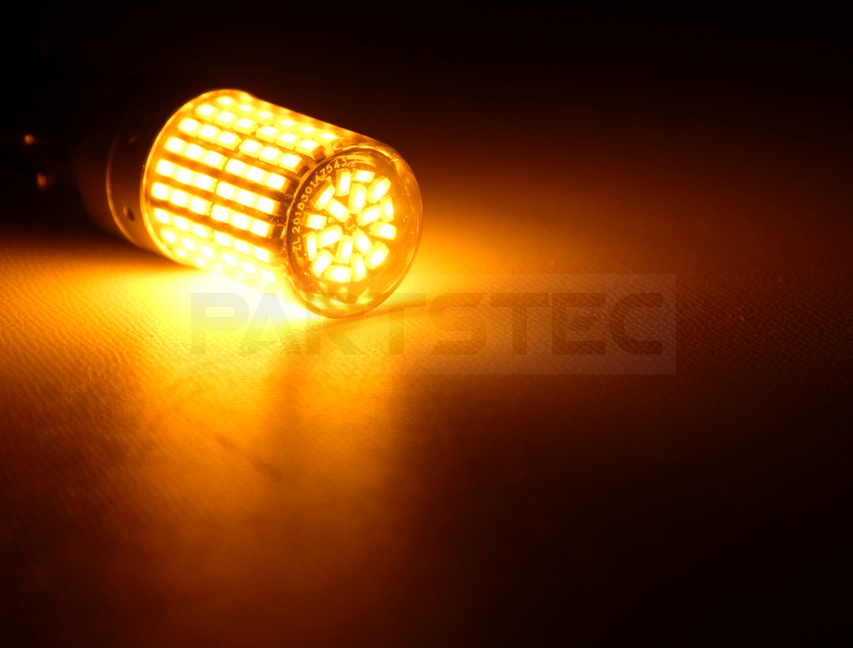 S25 ピン角違い150度 LEDウインカーバルブ ステルス仕様 オレンジ発光 2個セット | カー用品通販 - PARTSTEC