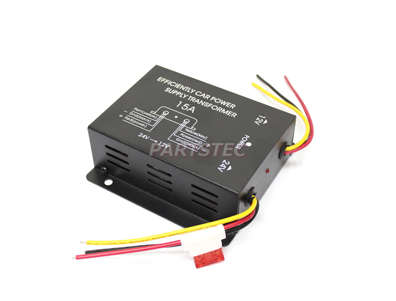 DC-DC 24v⇒12v デコデコ 電圧変換器 15A ヒューズ付き